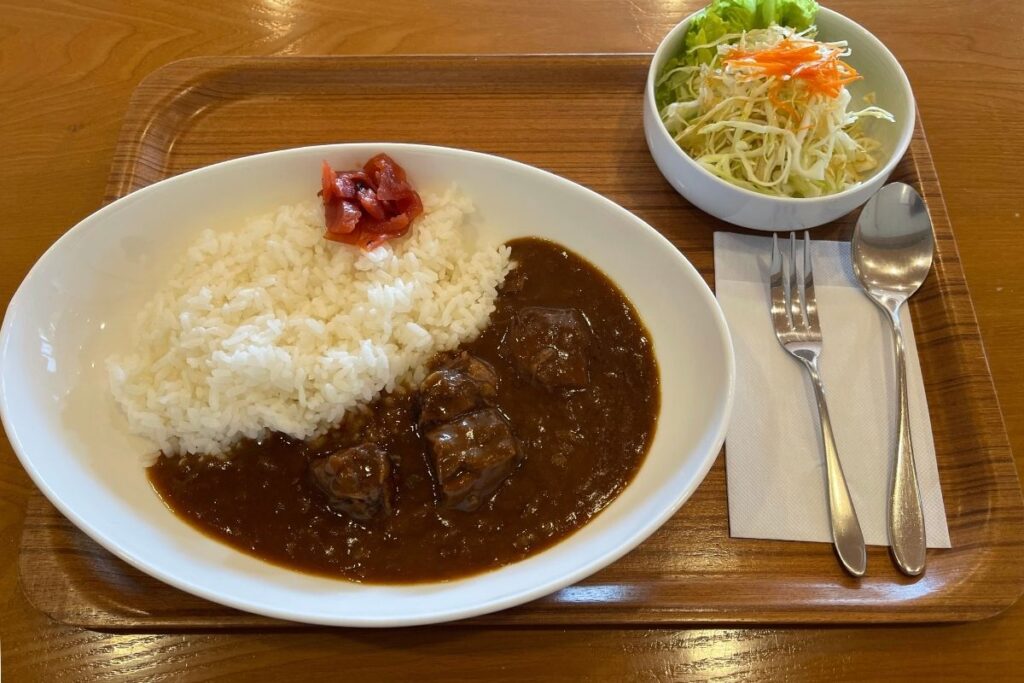 萩博物館レストラン 見蘭牛カレー(1,050円)