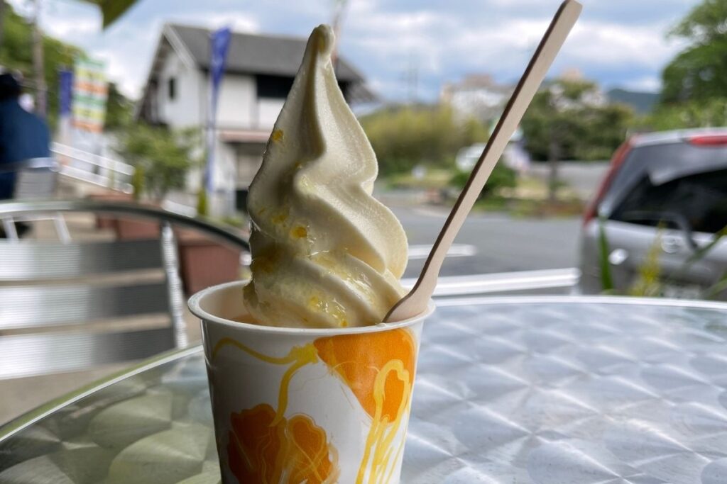 柚子屋本店 夏みかんソフト 柚子密かけ(450円)