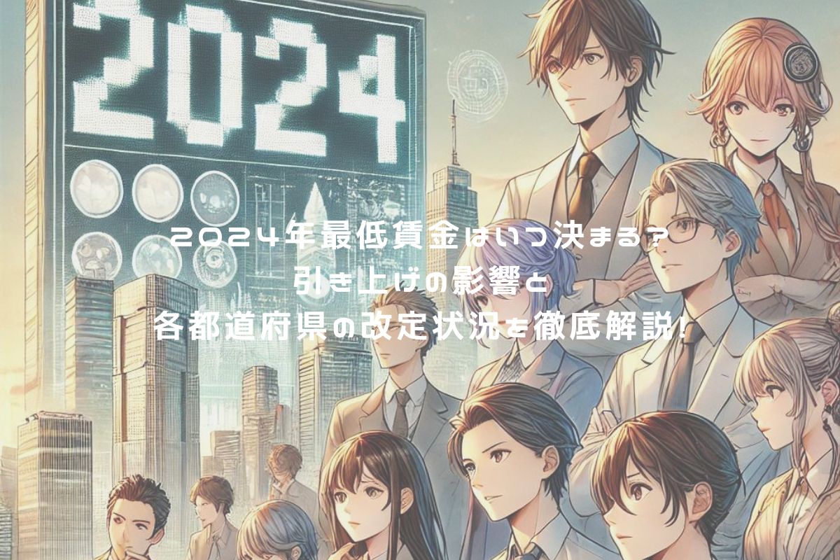 2024年最低賃金はいつ決まる？引き上げの影響と各都道府県の改定状況を徹底解説！ アイキャッチ