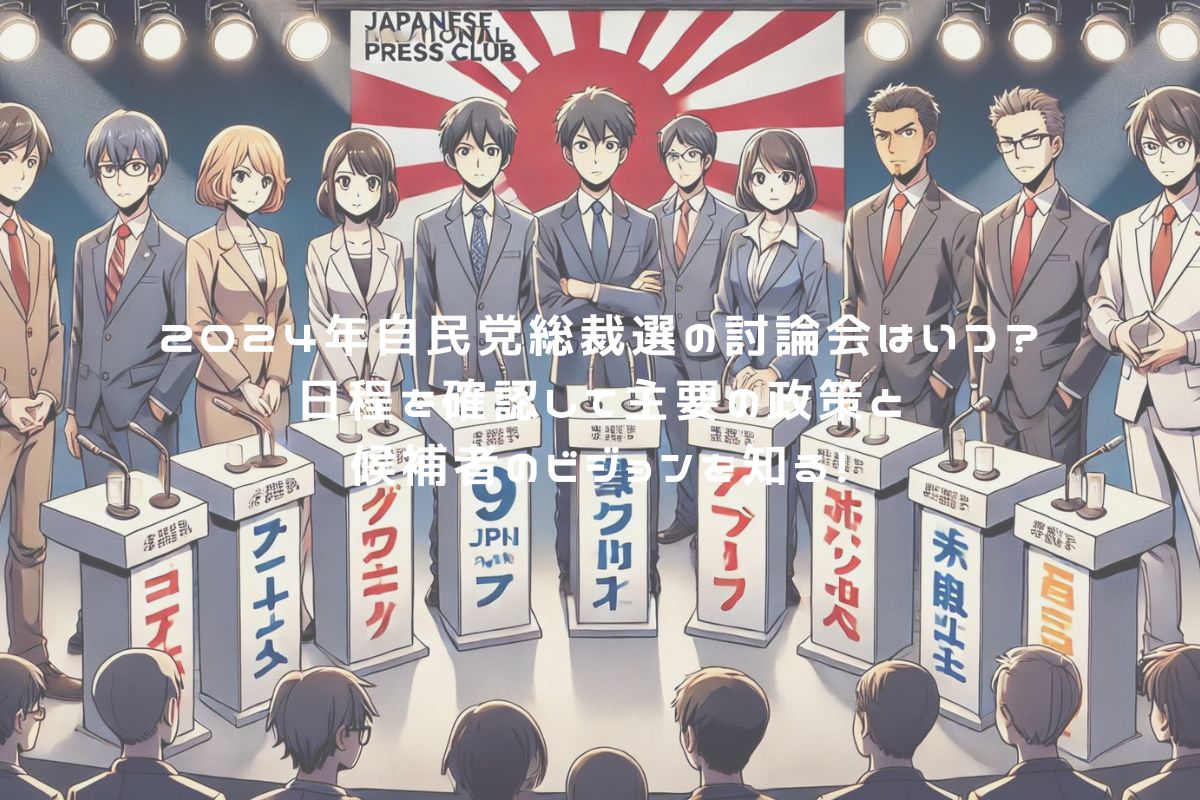 2024年自民党総裁選の討論会はいつ？日程を確認して主要の政策と候補者のビジョンを知る！