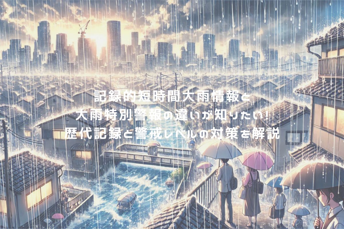 記録的短時間大雨情報と大雨特別警報の違いが知りたい！歴代記録と警戒レベルの対策を解説 アイキャッチ