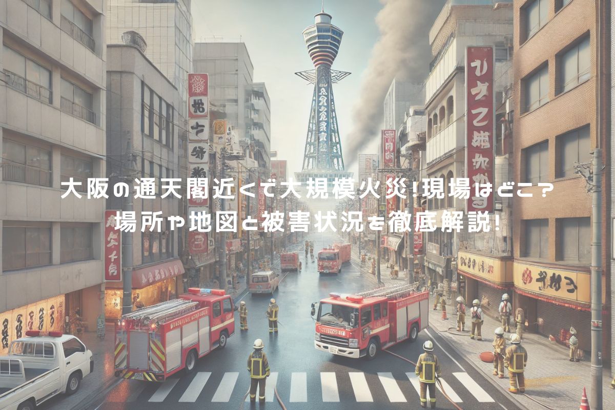 大阪の通天閣近くで大規模火災！現場はどこ？場所や地図と被害状況を徹底解説！ アイキャッチ