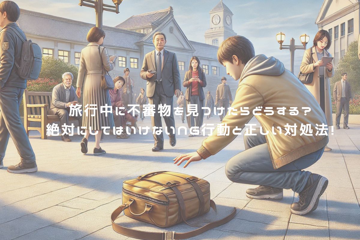 旅行中に不審物を見つけたらどうする？絶対にしてはいけないNG行動と正しい対処法！ アイキャッチ　