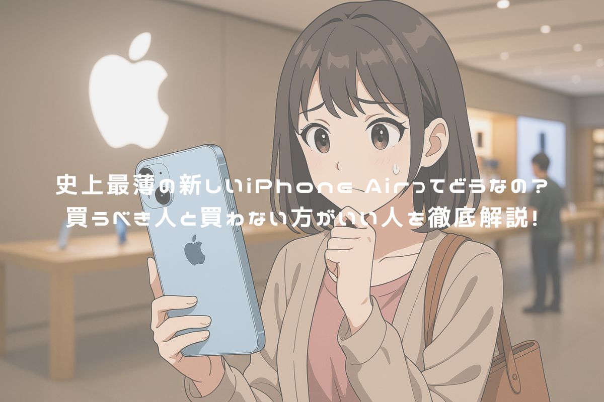史上最薄の新しいiPhone Airってどうなの？買うべき人と買わない方がいい人を徹底解説！ アイキャッチ