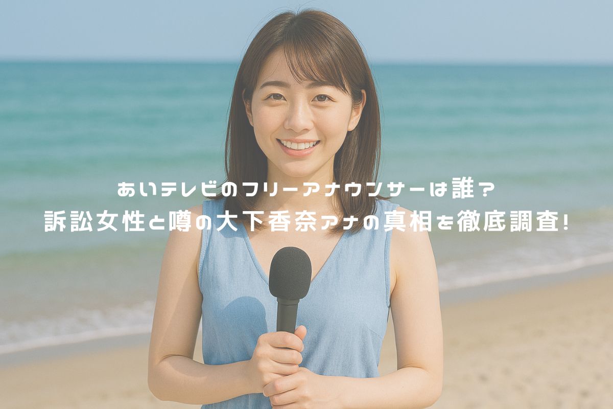 あいテレビのフリーアナウンサーは誰？訴訟女性と噂の大下香奈アナの真相を徹底調査！ アイキャッチ