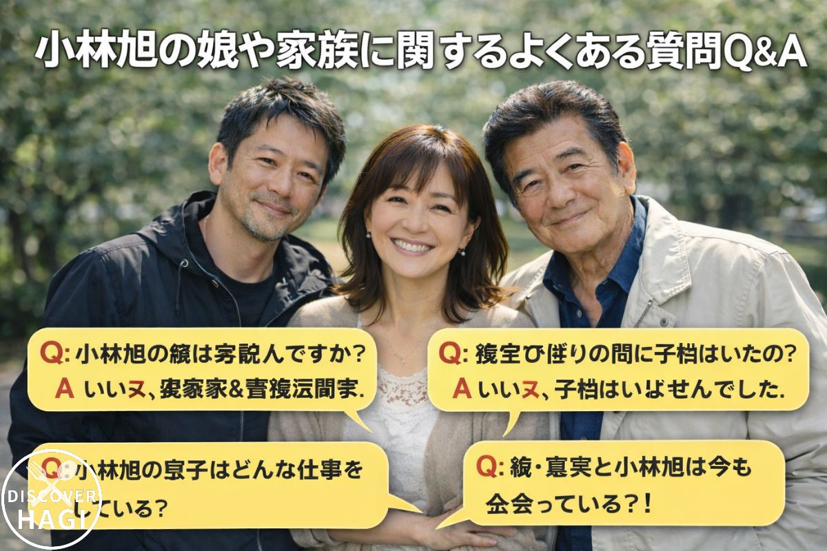 小林旭の娘や家族に関するよくある質問Q&A